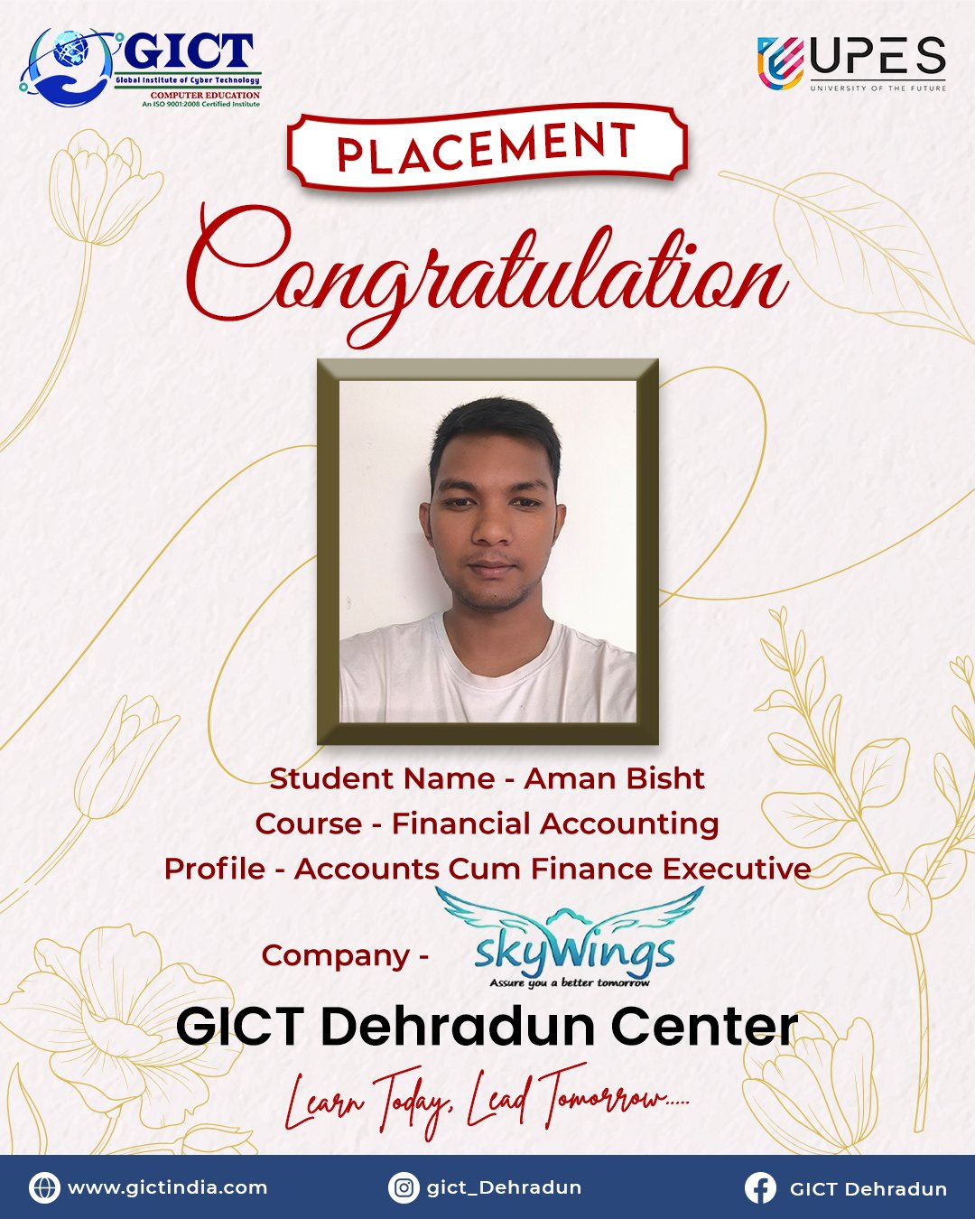27 July Placement Post Dehradun
